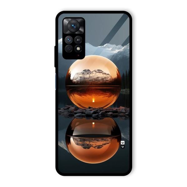 Metal Moon Glass Back Case for Redmi Note 11 Pro