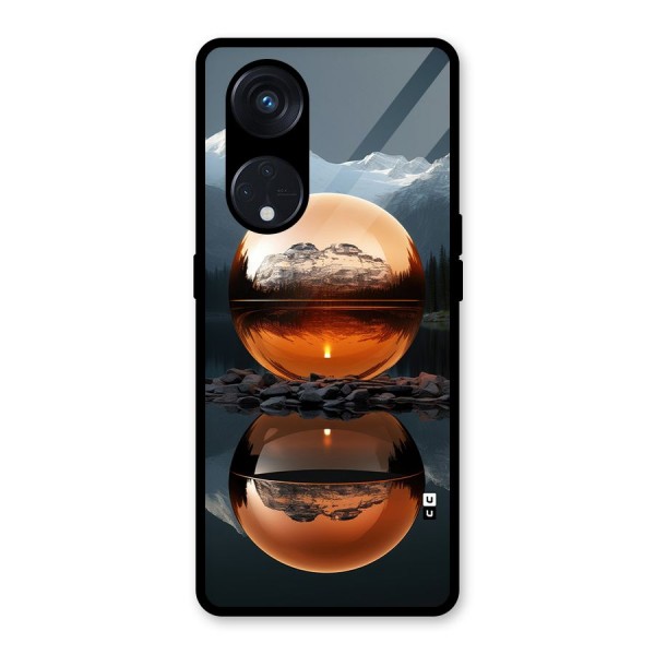 Metal Moon Glass Back Case for Reno8 T 5G