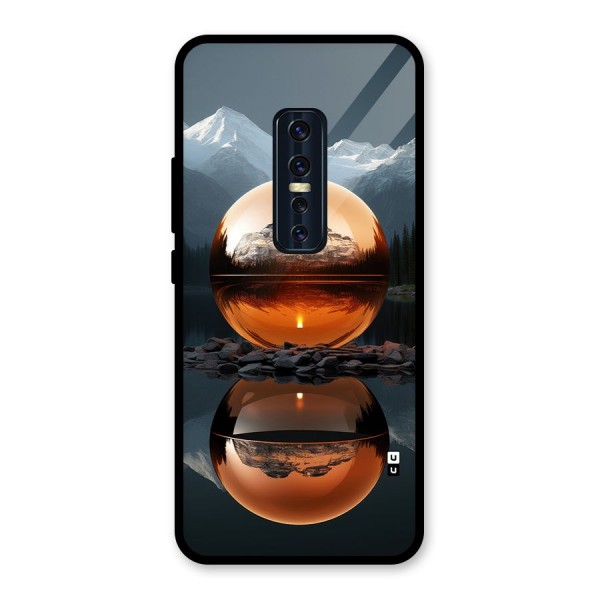 Metal Moon Glass Back Case for Vivo V17 Pro