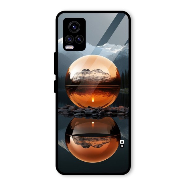 Metal Moon Glass Back Case for Vivo V20 2021