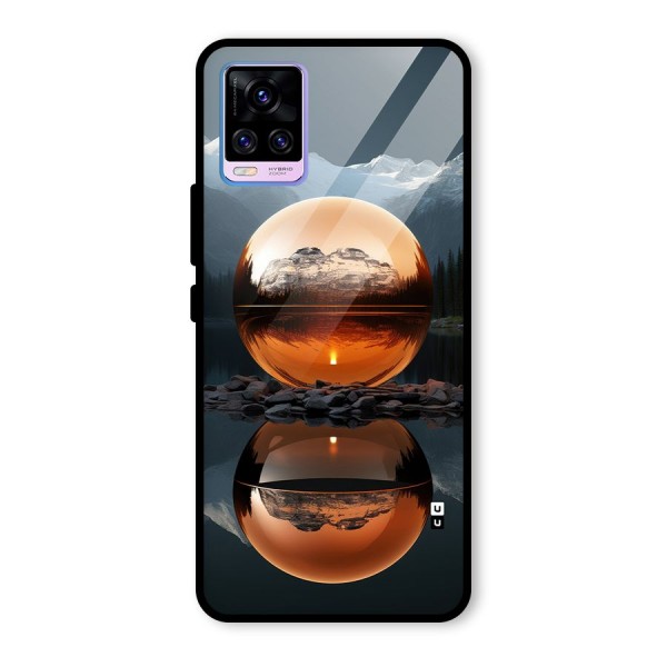 Metal Moon Glass Back Case for Vivo V20 Pro