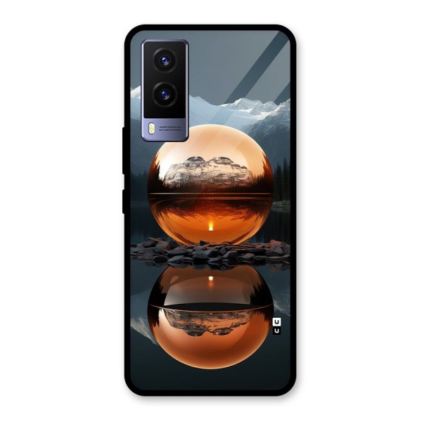 Metal Moon Glass Back Case for Vivo V21e 5G