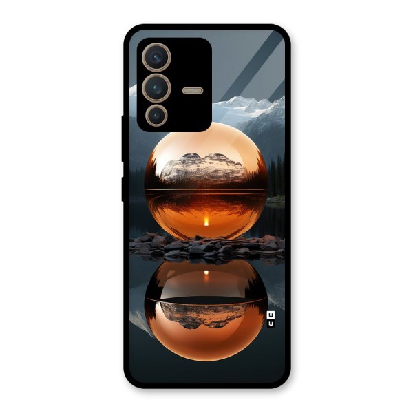 Metal Moon Glass Back Case for Vivo V23 5G