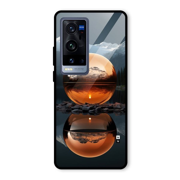 Metal Moon Glass Back Case for Vivo X60 Pro Plus