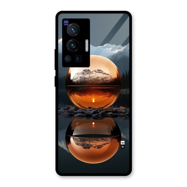 Metal Moon Glass Back Case for Vivo X70 Pro