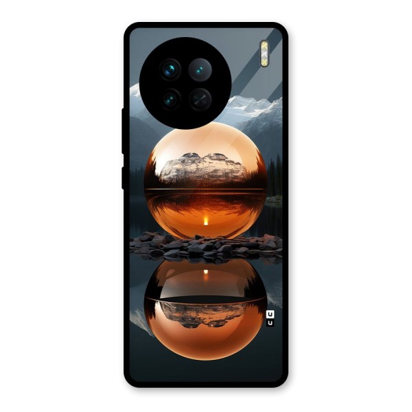 Metal Moon Glass Back Case for Vivo X90