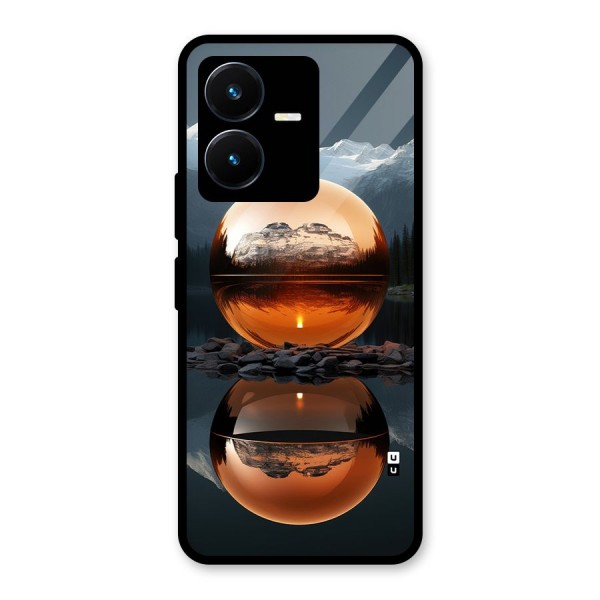 Metal Moon Glass Back Case for Vivo Y22