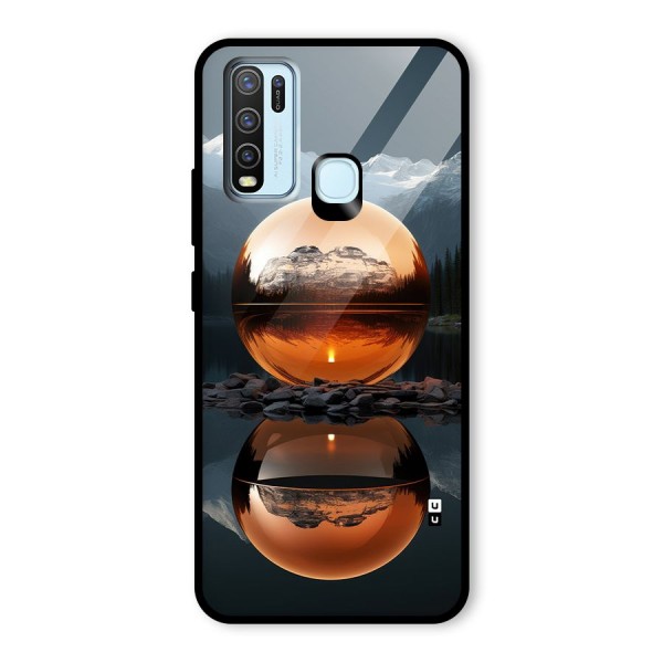 Metal Moon Glass Back Case for Vivo Y50