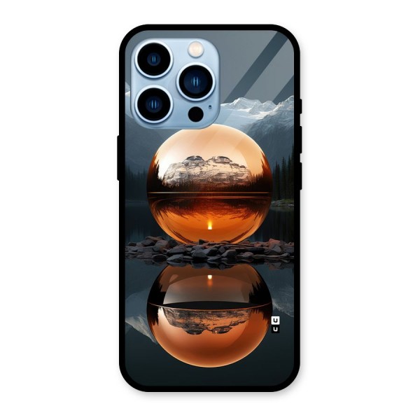 Metal Moon Glass Back Case for iPhone 13 Pro