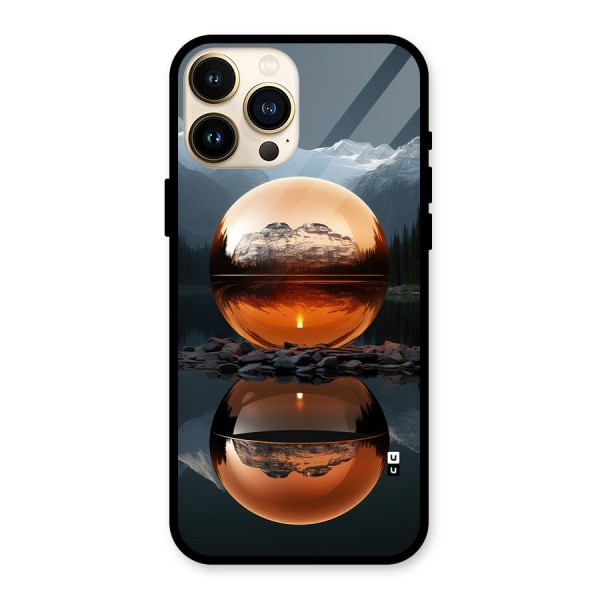 Metal Moon Glass Back Case for iPhone 13 Pro Max