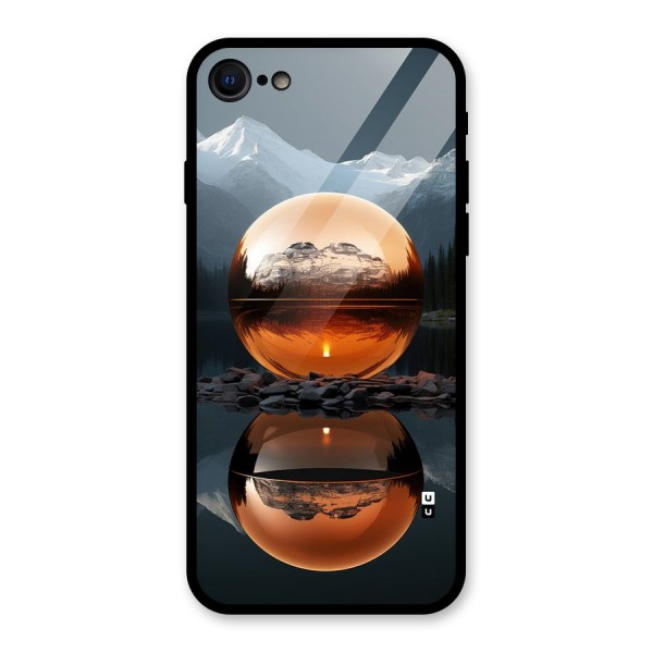 Metal Moon Glass Back Case for iPhone 8