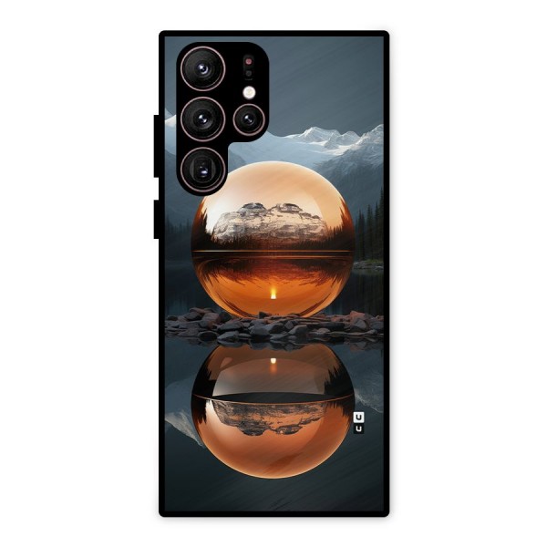 Metal Moon Metal Back Case for Galaxy S22 Ultra 5G