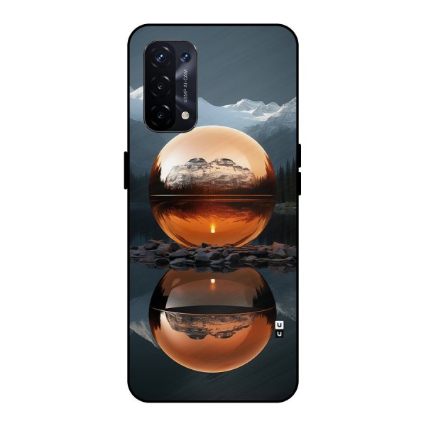 Metal Moon Metal Back Case for Oppo A74 5G