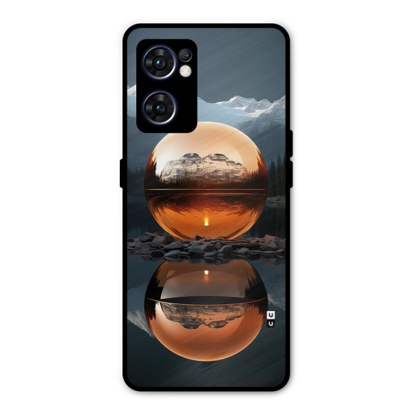 Metal Moon Metal Back Case for Oppo Reno7 5G