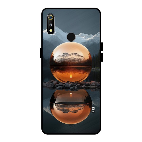 Metal Moon Metal Back Case for Realme 3