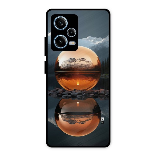 Metal Moon Metal Back Case for Redmi Note 12 Pro