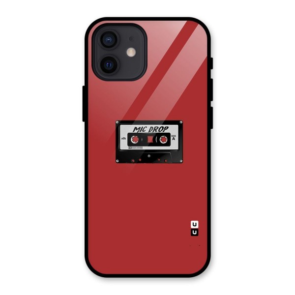 Mic Drop Cassette Minimalistic Glass Back Case for iPhone 12
