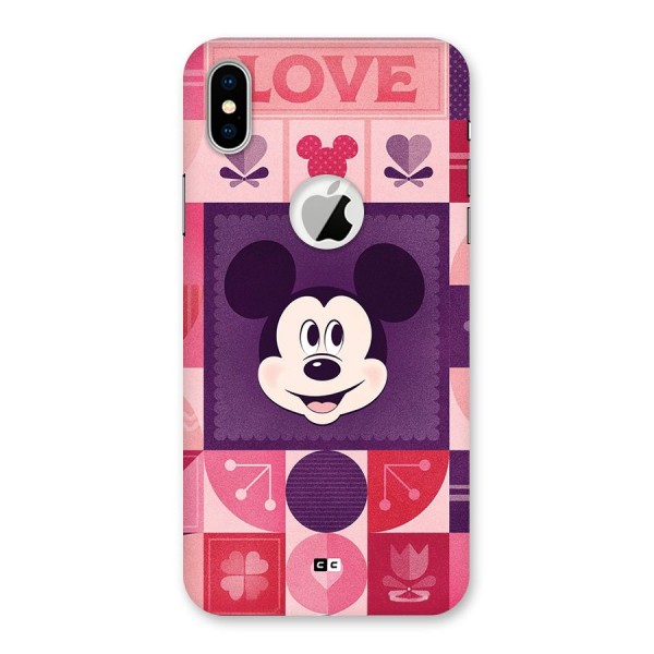 Mice In Love Back Case for iPhone XS Logo Cut