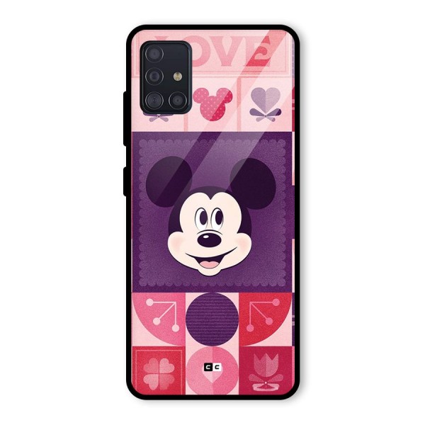 Mice In Love Glass Back Case for Galaxy A51