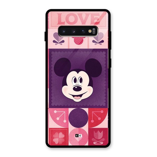 Mice In Love Glass Back Case for Galaxy S10 Plus