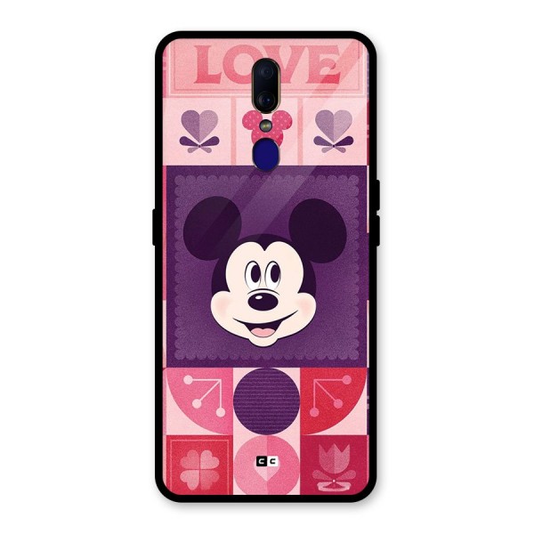 Mice In Love Glass Back Case for Oppo F11