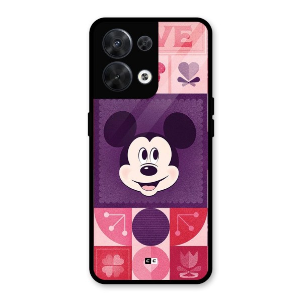 Mice In Love Glass Back Case for Oppo Reno8 5G