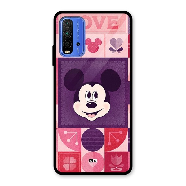 Mice In Love Glass Back Case for Redmi 9 Power