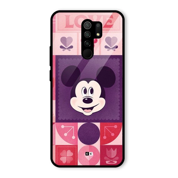 Mice In Love Glass Back Case for Redmi 9 Prime