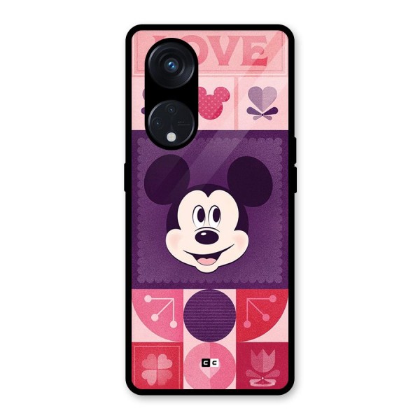 Mice In Love Glass Back Case for Reno8 T 5G