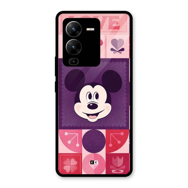 Mice In Love Glass Back Case for Vivo V25 Pro