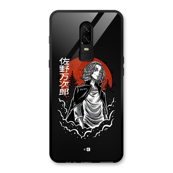 Mickey illustration Glass Back Case for OnePlus 6