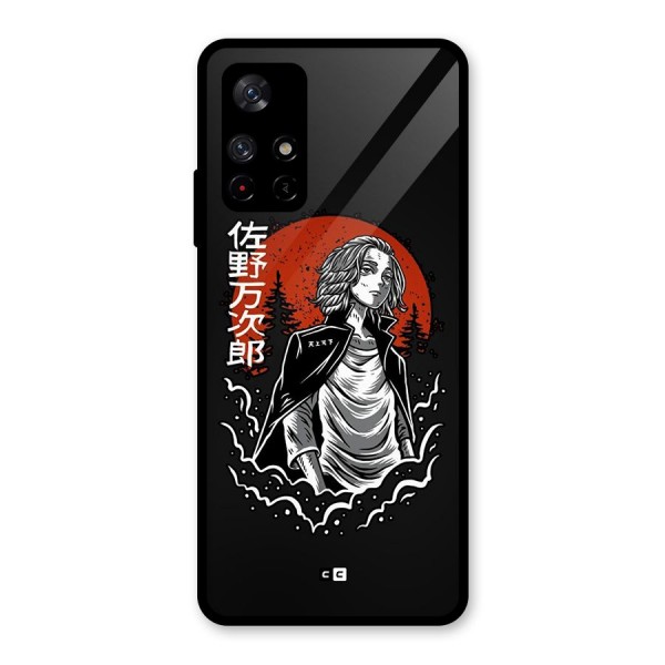 Mickey illustration Glass Back Case for Redmi Note 11T 5G