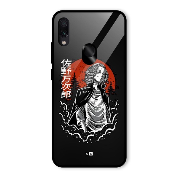 Mickey illustration Glass Back Case for Redmi Note 7