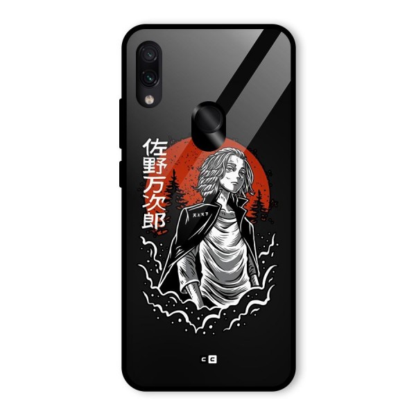 Mickey illustration Glass Back Case for Redmi Note 7S