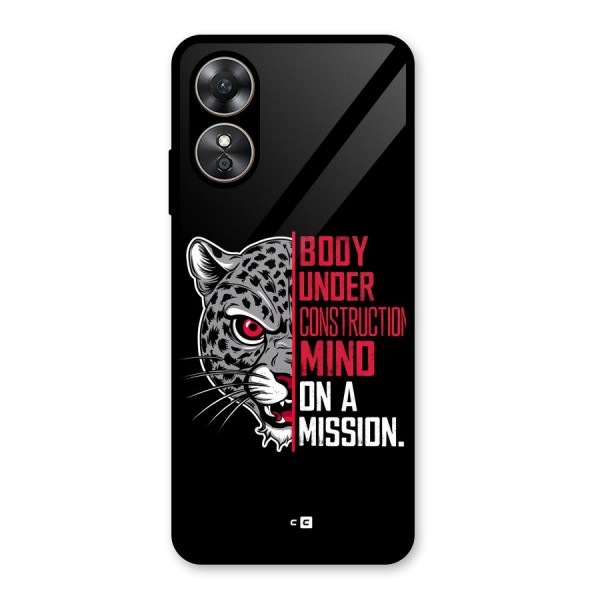 Mind On A Mission Glass Back Case for Oppo A17