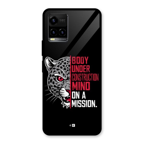 Mind On A Mission Glass Back Case for Vivo Y21G