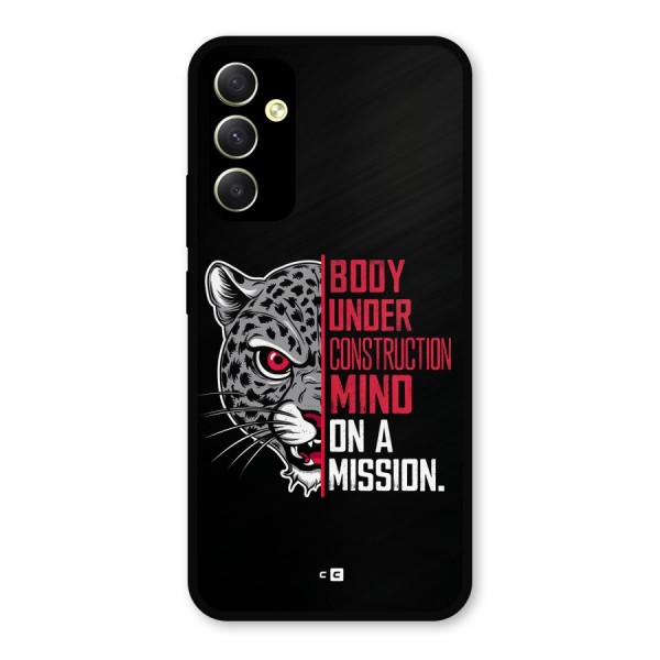 Mind On A Mission Metal Back Case for Galaxy A34