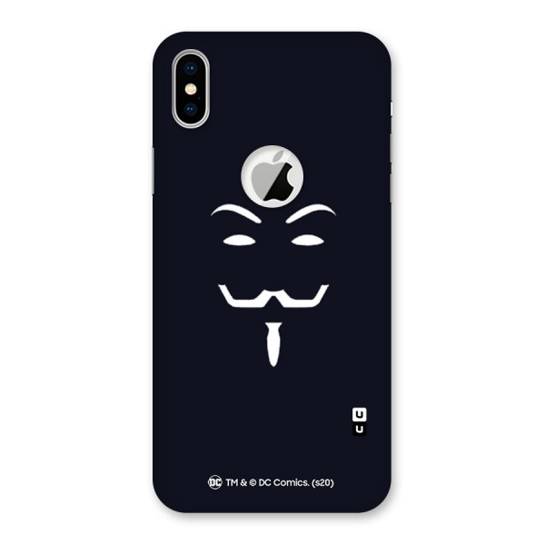 Minimal Anonymous Mask Back Case for iPhone XS Logo Cut