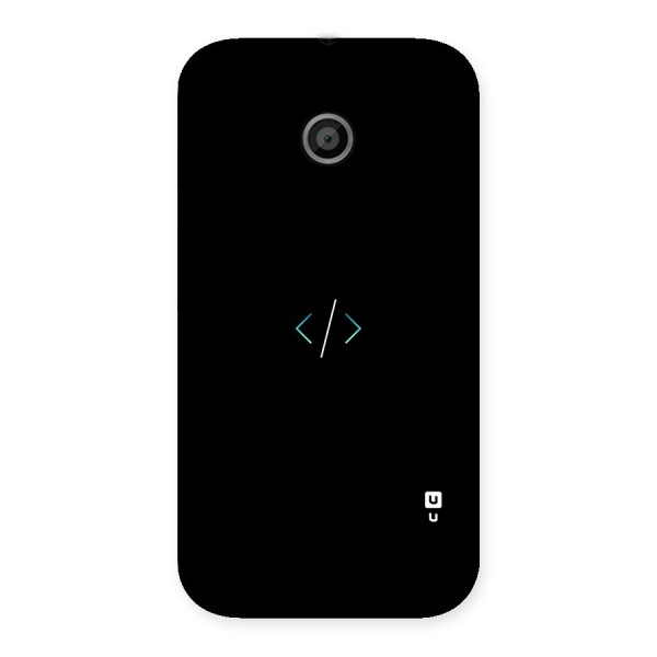 Minimal Dark Coding Back Case for Moto E