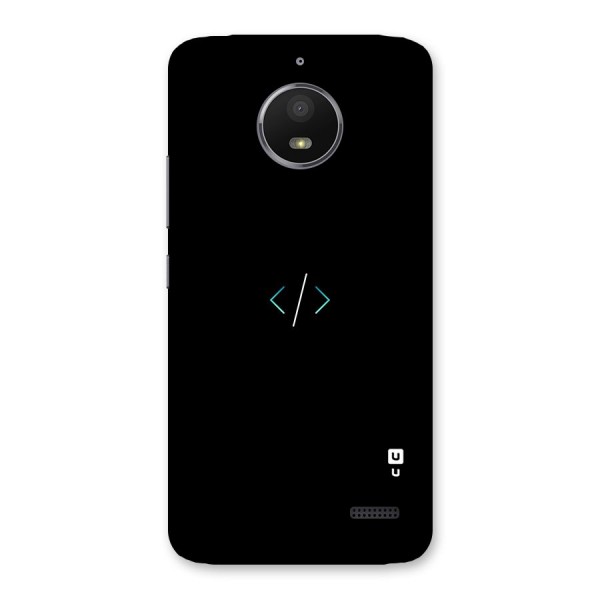 Minimal Dark Coding Back Case for Moto E4