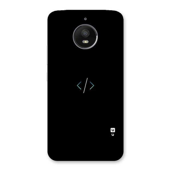 Minimal Dark Coding Back Case for Moto E4 Plus