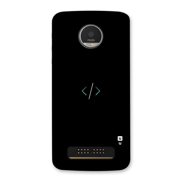 Minimal Dark Coding Back Case for Moto Z Play