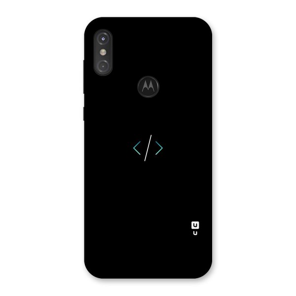 Minimal Dark Coding Back Case for Motorola One Power