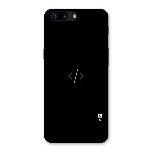 Minimal Dark Coding Back Case for OnePlus 5