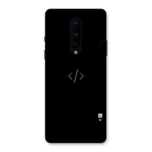 Minimal Dark Coding Back Case for OnePlus 8