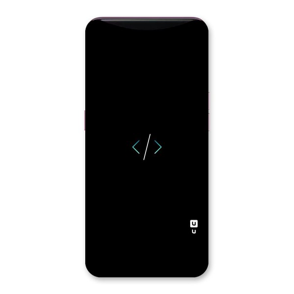 Minimal Dark Coding Back Case for Oppo Find X