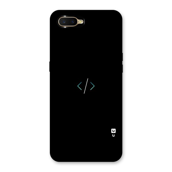 Minimal Dark Coding Back Case for Oppo K1