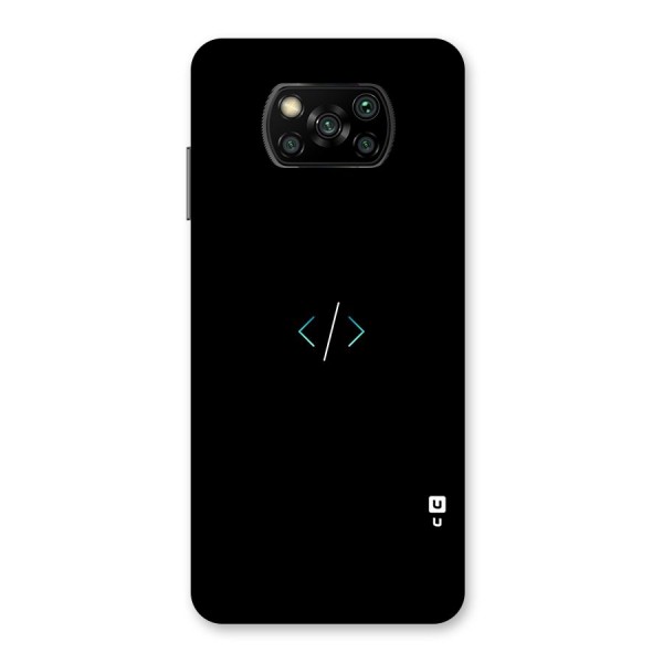 Minimal Dark Coding Back Case for Poco X3