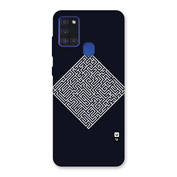 Minimal Maze Pattern Back Case for Galaxy A21s