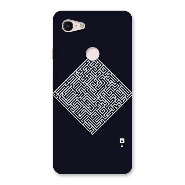 Minimal Maze Pattern Back Case for Google Pixel 3 XL